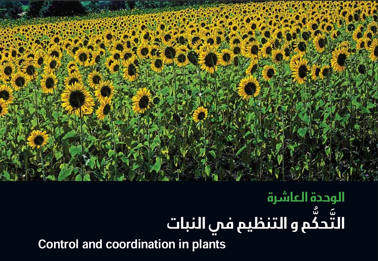 الوحدة العاشرة : التحكم والتنظيم في النبات